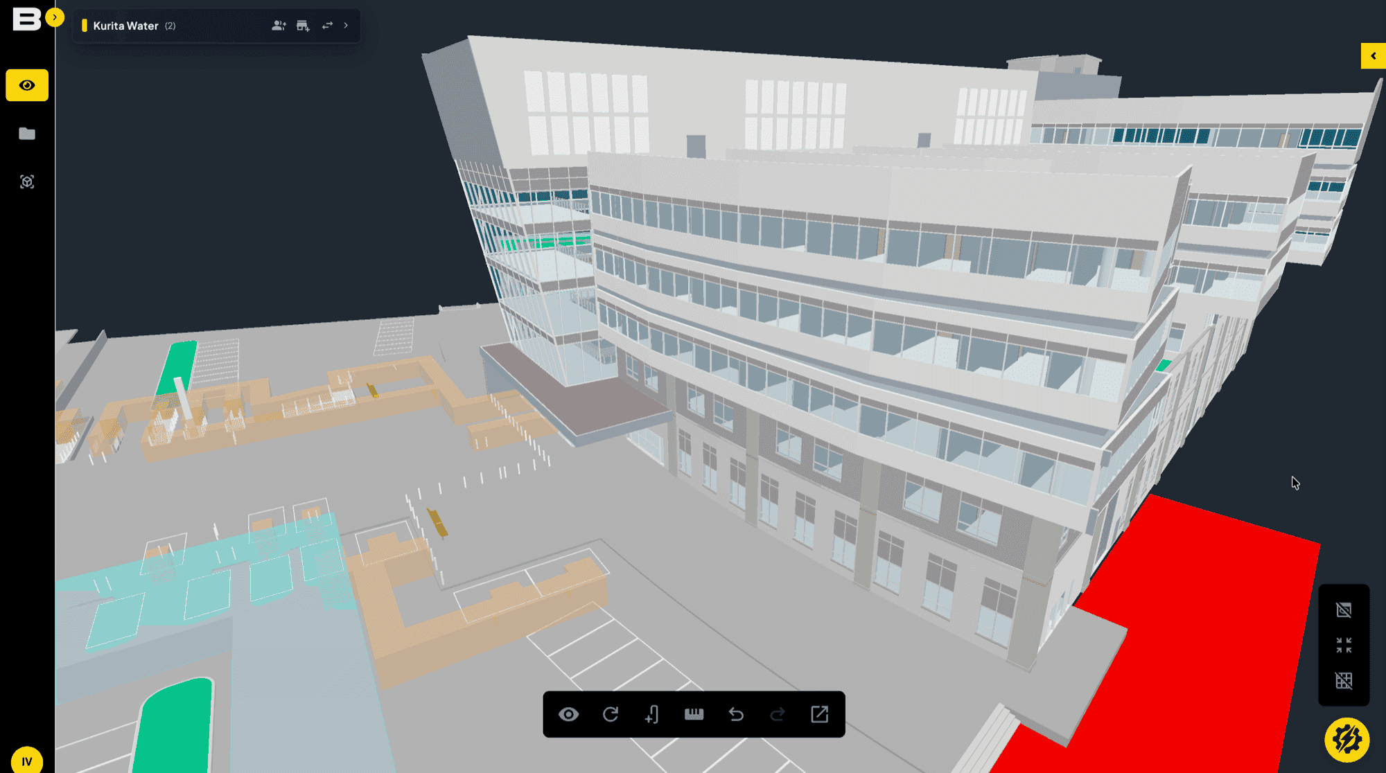 Architectural design model in the Bimeco viewer