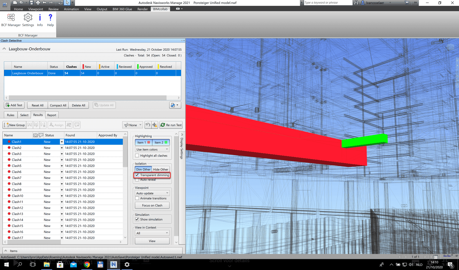 MEP BIM clash detection and coordination