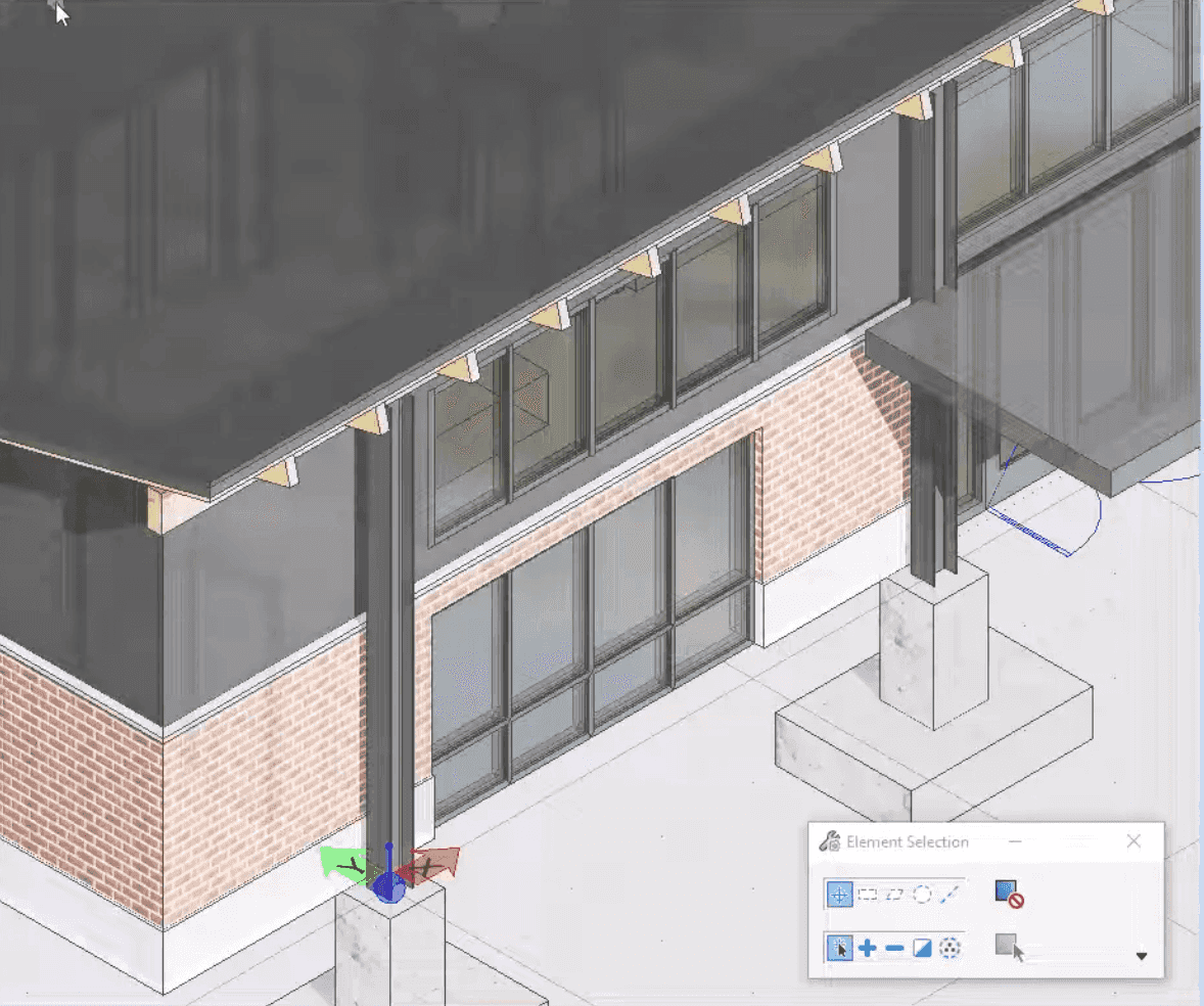 Architectural BIM model developed from the design intent